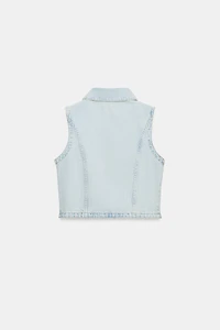Z1975 DENIM DOUBLE-BREASTED VEST