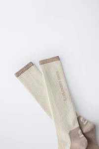 TEXT PRINT THERMAL KNEE SOCKS