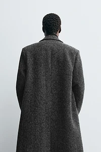 TEXTURED WOOL BLEND COAT