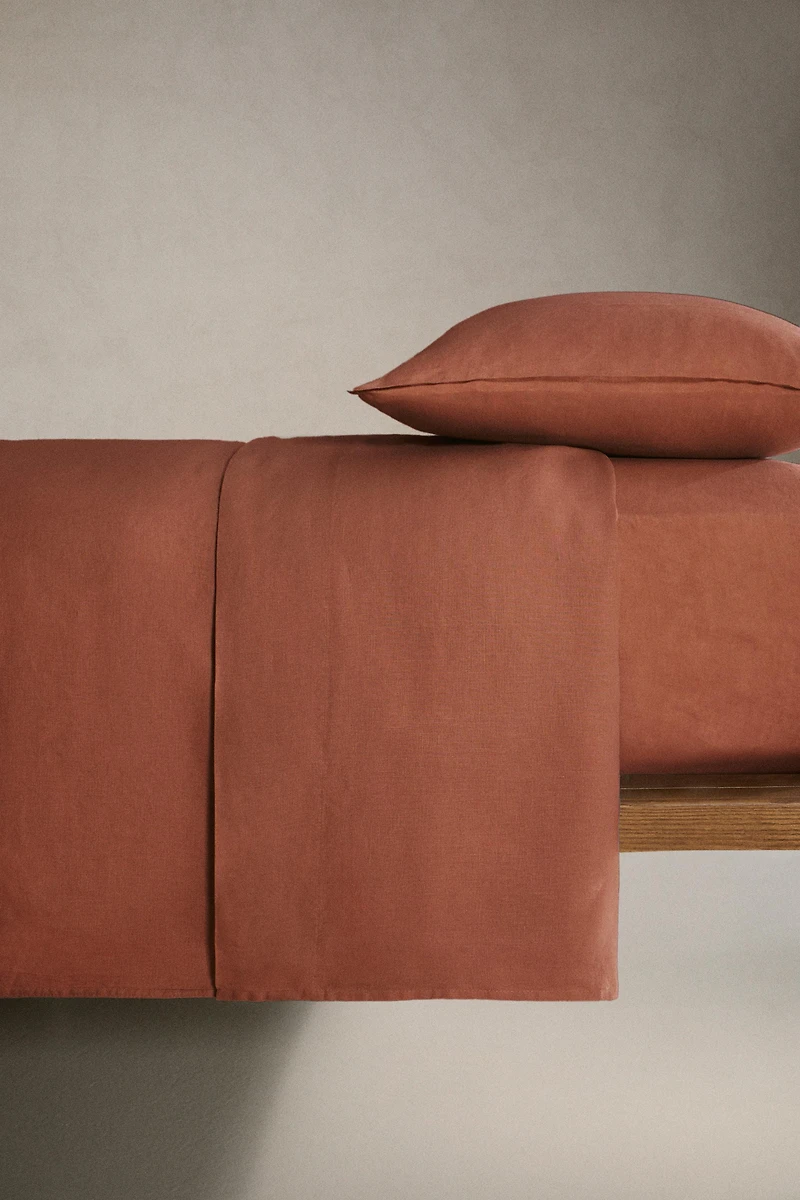 WASHED LINEN FITTED SHEET | 11.8" THICK (140 GXM²)