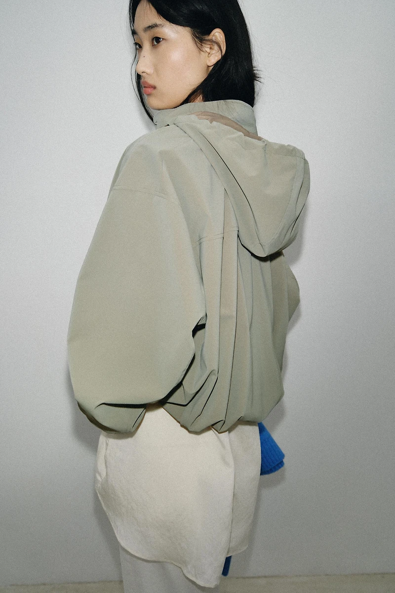 RUBBERIZED HOODIE JACKET
