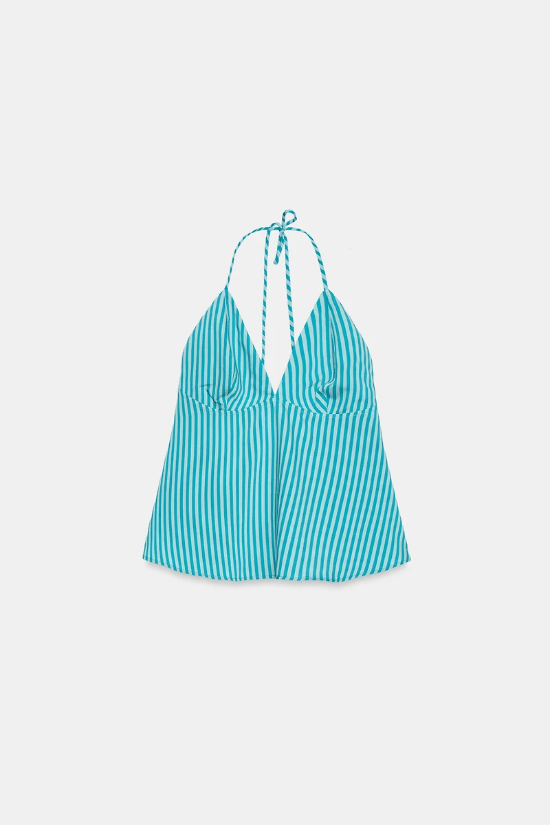 STRIPED OPEN BACK TOP