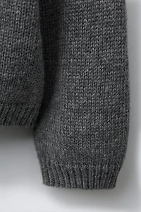 KNIT JUMPER WITH VELVET BOW