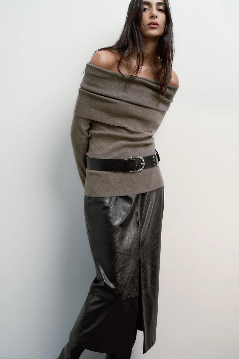 TOP EN MAILLE BUSTIER FRONCES