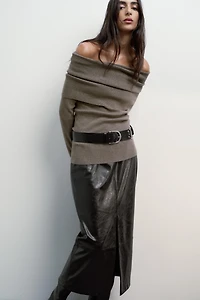 TOP EN MAILLE BUSTIER FRONCES