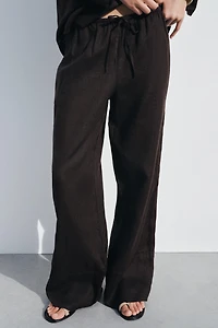 100% LINEN PALAZZO PANTS ZW COLLECTION