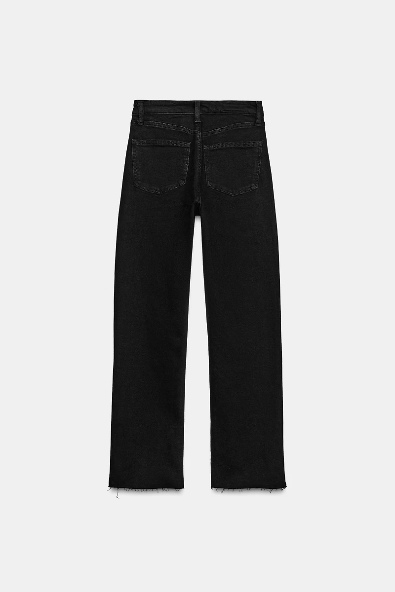 TRF HIGH-WAISTED CROPPED FLARE JEANS