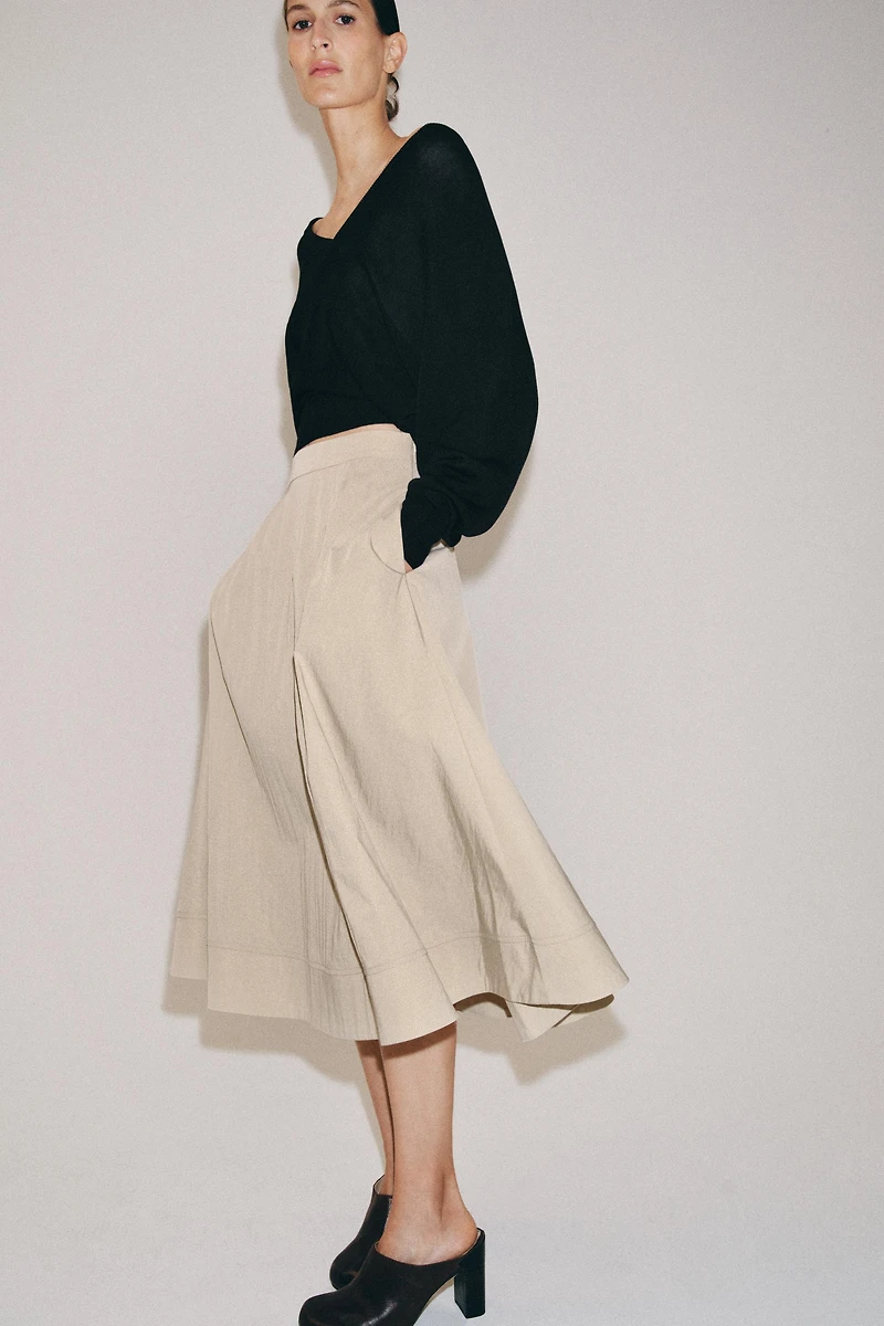 ZW COLLECTION CAPE MIDI SKIRT