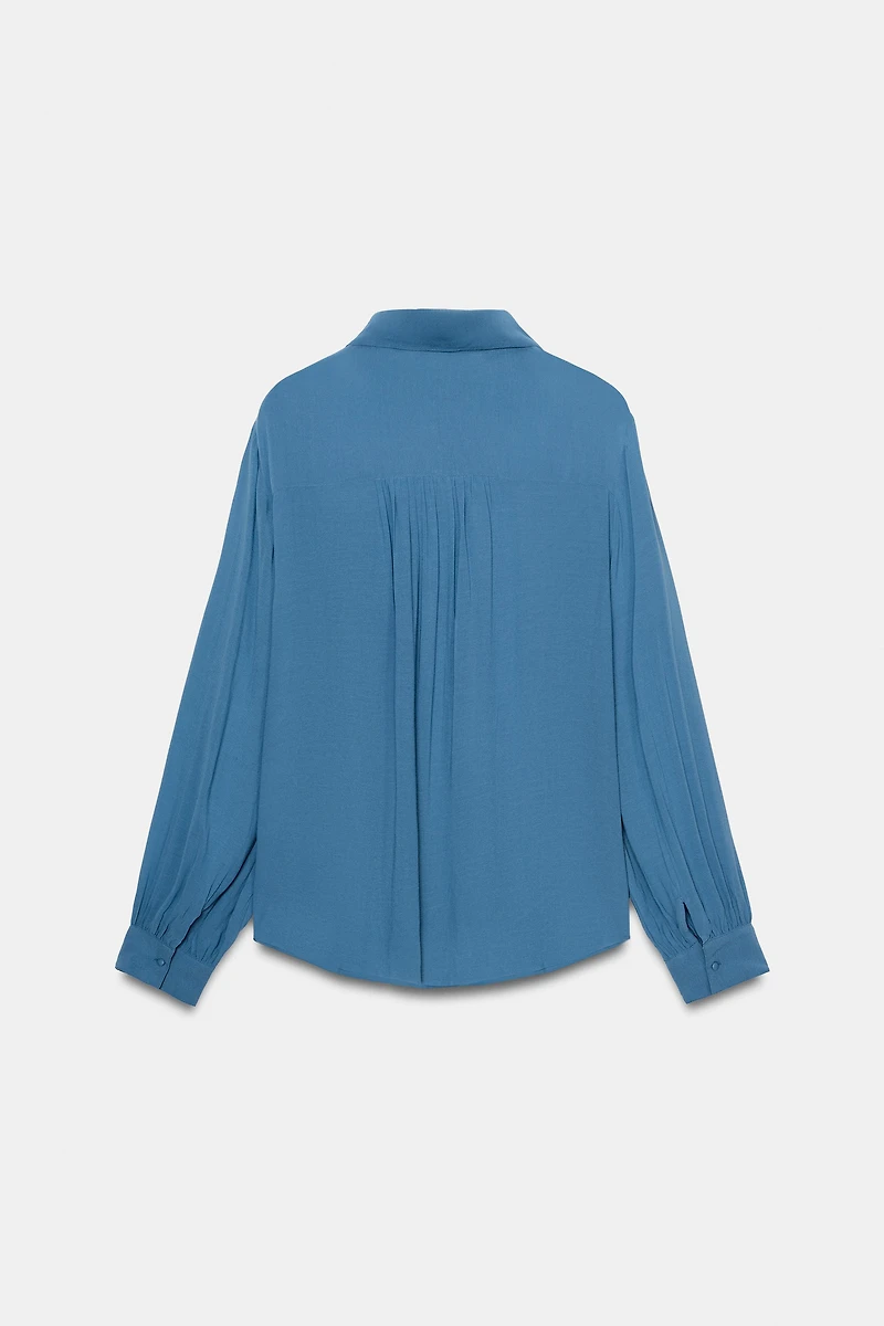FLOWY PINTUCK SHIRT