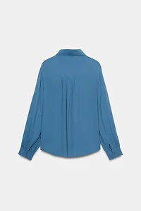 FLOWY PINTUCK SHIRT