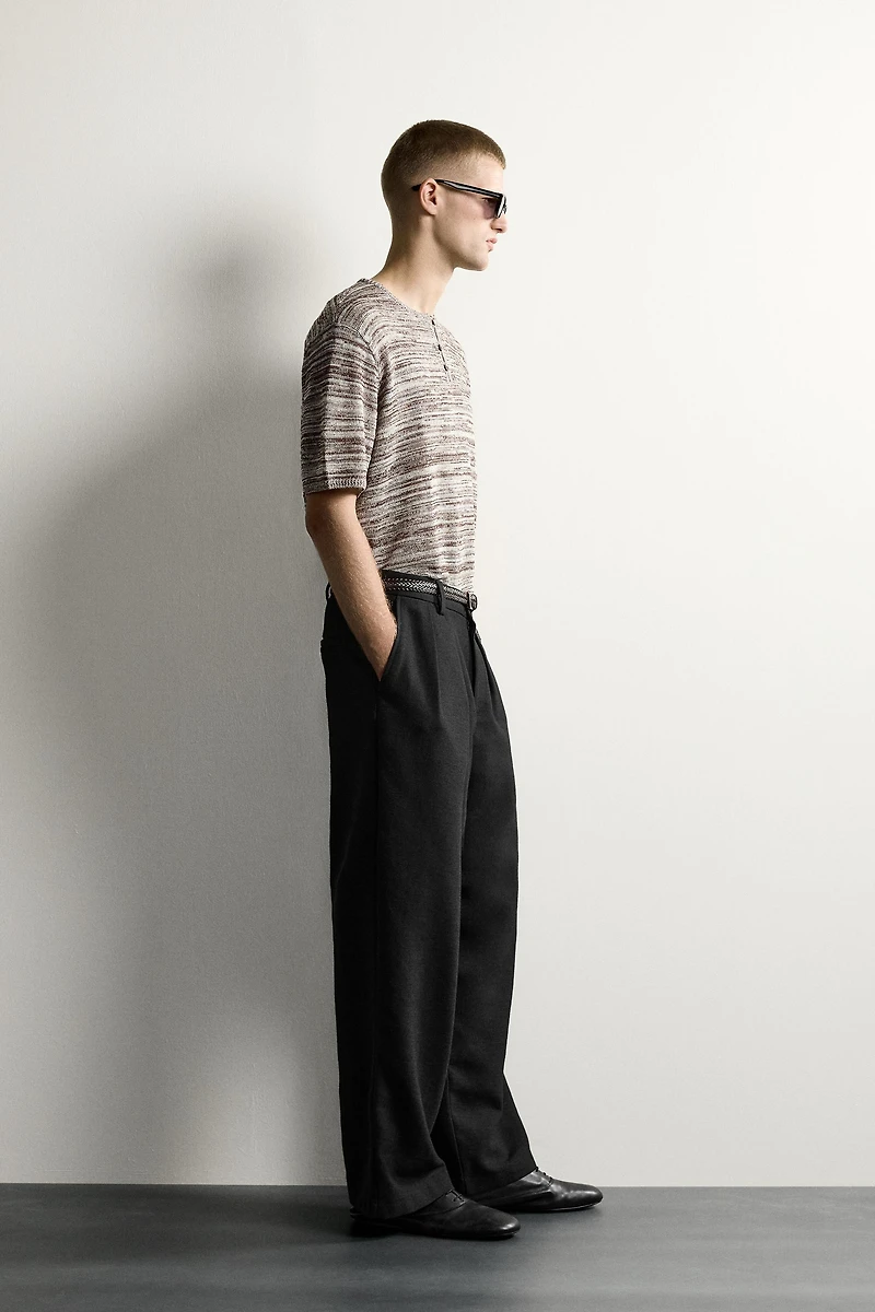 KNIT HENLEY SHIRT