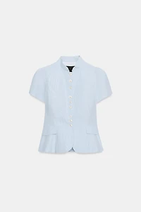 BUTTON SHORT SLEEVE TOP