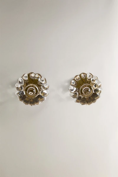 SET OF ACRYLIC FLOWER KNOBS (SET OF 2)