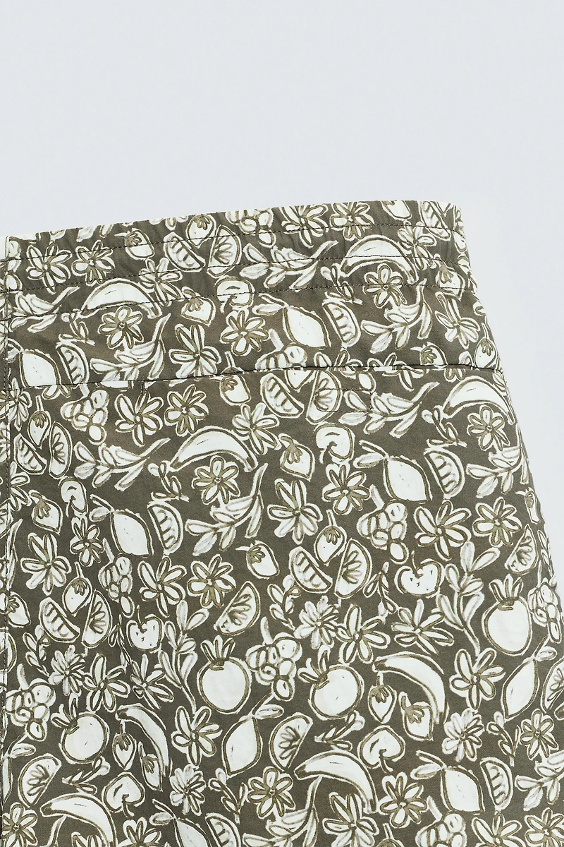 FRUIT PRINT MID-LENGTH SWIMSUIT