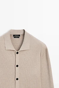 100% cotton knit pocket cardigan