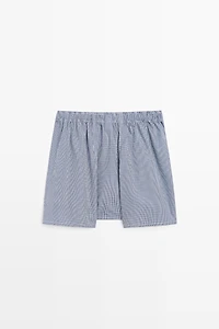 100% cotton micro-check boxers