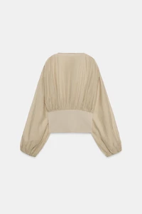 MIXED FABRIC CORSET TOP
