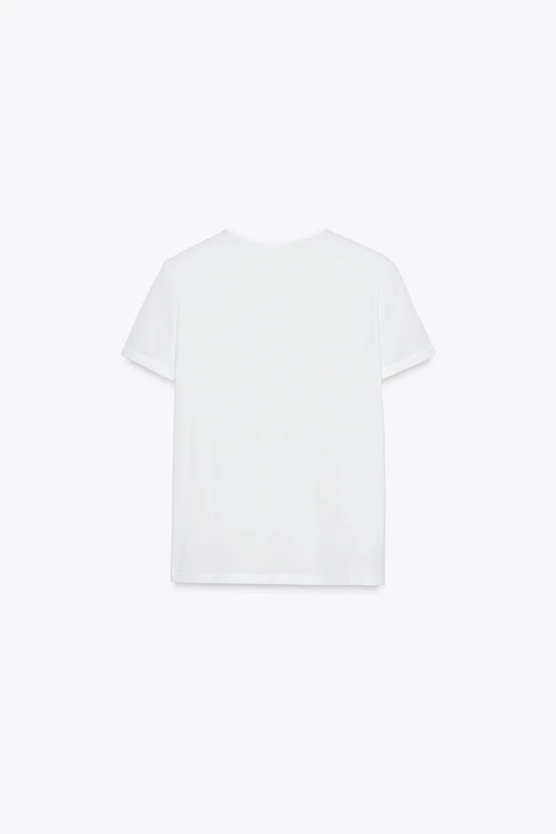 T-SHIRT EN COTON MERCERISÉ