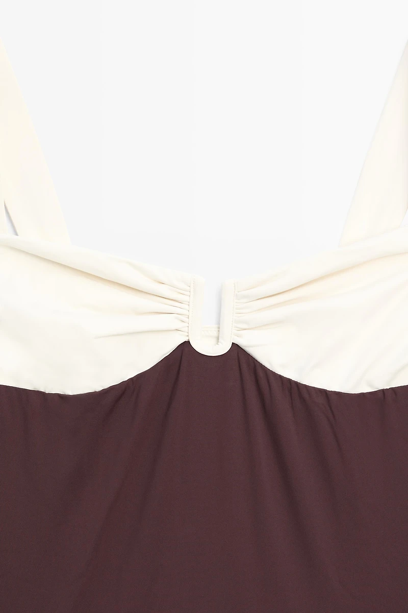 Swimsuit with gathered detail