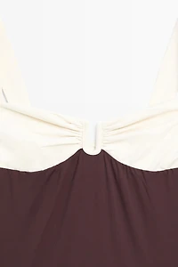 Swimsuit with gathered detail