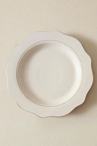 PORCELAIN DINNER PLATE WITH RIM DETAIL