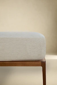 STRIPED FLANNEL FITTED SHEET