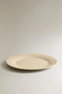 STRIPED STONEWARE DINNER PLATE