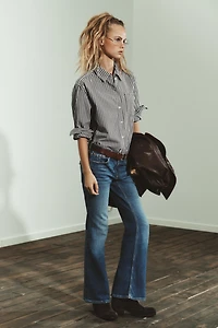 TRF LOW RISE BOOTCUT POCKET JEANS