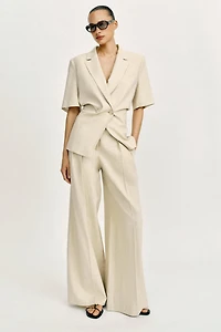 PANTALON LARGE AVEC LIN