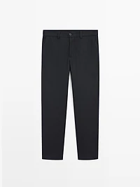 Wool blend suit trousers