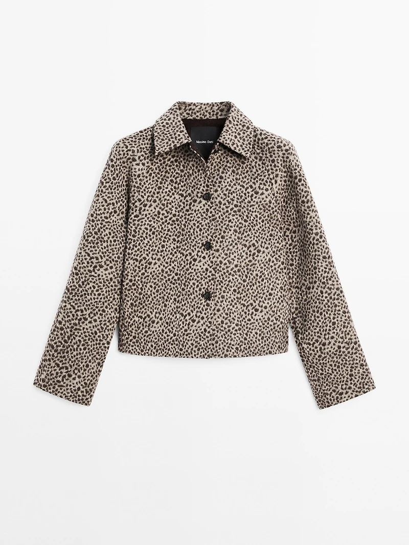 Manteau court laine