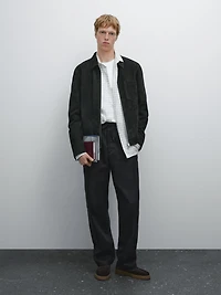 Suede leather jacket