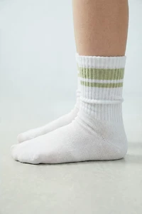 LOT DE TROIS CHAUSSETTES HAUTES À RAYURES SPORTIVES