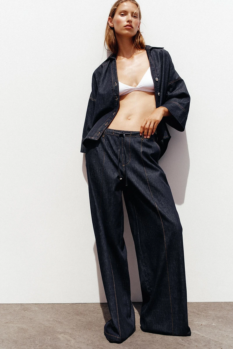 CHEMISE EN JEAN Z1975 À MANCHES LARGES