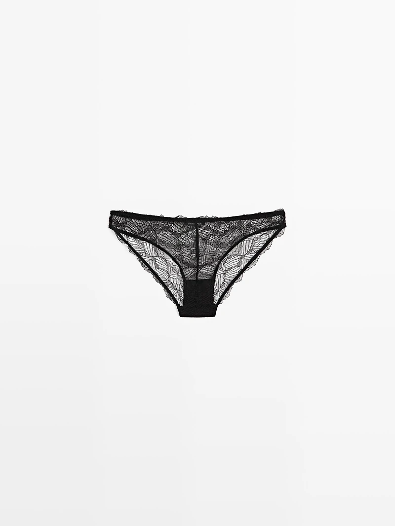 lace briefs with blonde detail