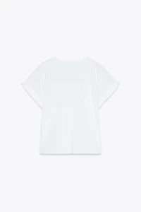 T-SHIRT À POCHE EN POPELINE