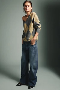 100% WOOL DIAMOND JUMPER