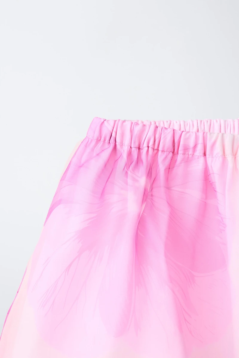 ORGANZA FLORAL SKIRT