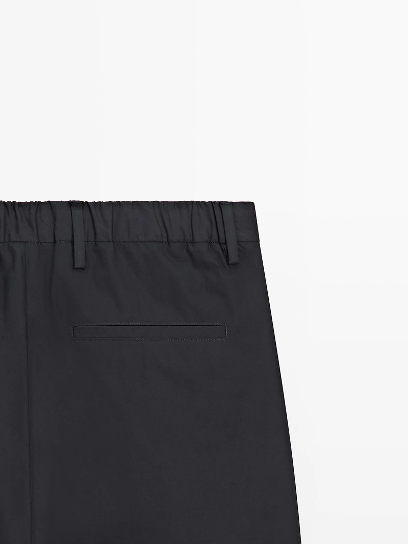 Pantalon double pince en coton