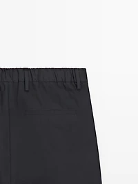 Pantalon double pince en coton