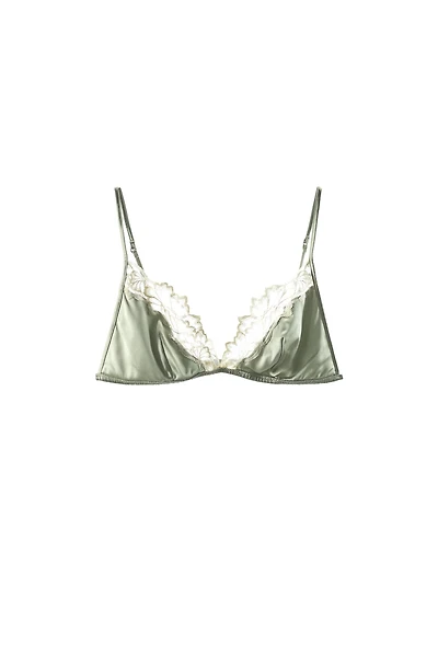 SILK AND LACE TRIANGLE BRA