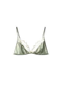 SILK AND LACE TRIANGLE BRA
