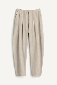 PANTALON À RAYURES EN MÉLANGE DE LIN ÉDITION LIMITÉE