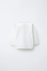 T-SHIRT APPLIQUÉ ANIMAUX EN VELOURS BOUCLÉ OURSONS