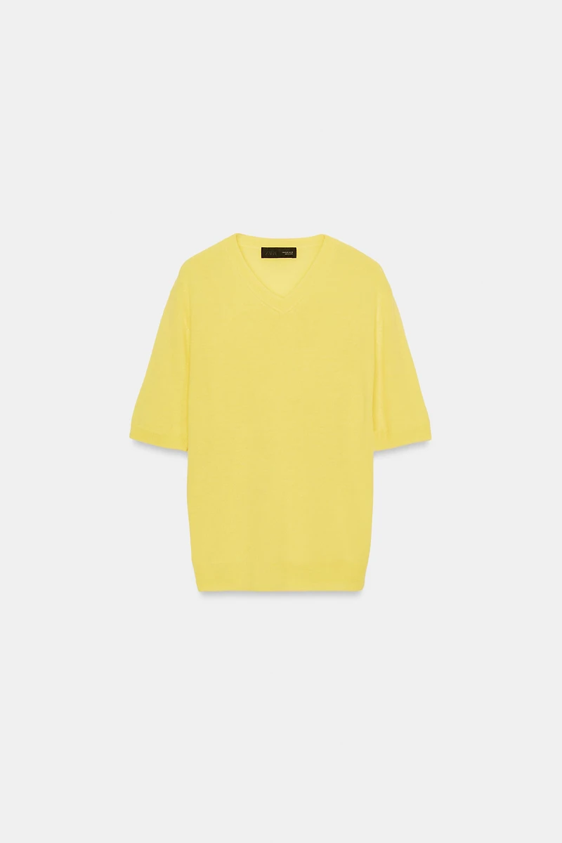 100% WOOL SHORT SLEEVE JUMPER