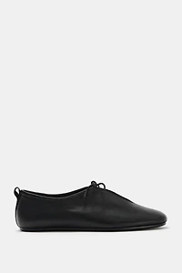 LEATHER BALLET FLATS