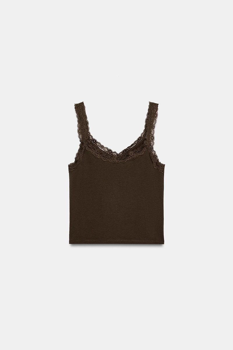 LACE STRAP TOP