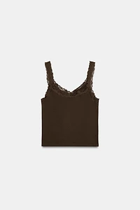 LACE STRAP TOP