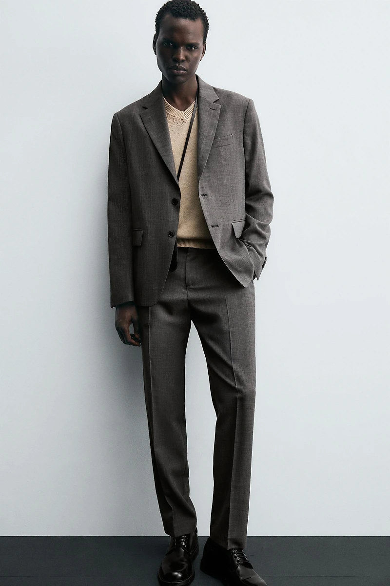 PLAID SUIT PANTS