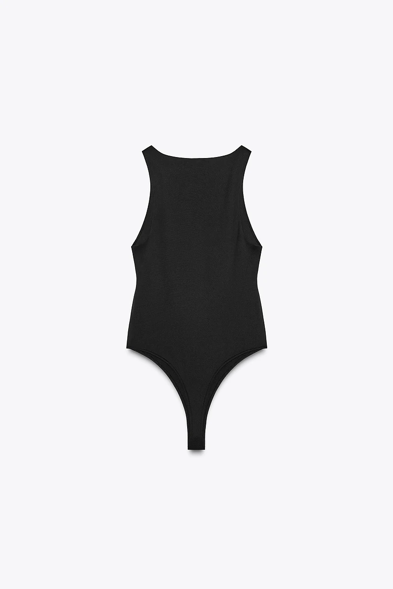 POLYAMIDE HALTER BODYSUIT